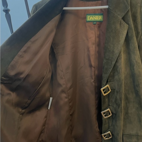 DANIER FALL 100% LEATHER JACKET GREEN - Picture 2 of 2